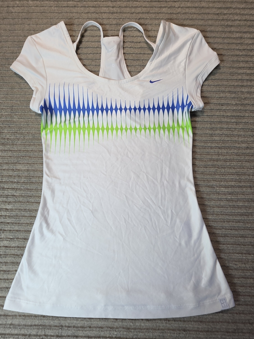 Nike Women's Dri Fit Tennis Pickel Ball Shirt White  SZ S